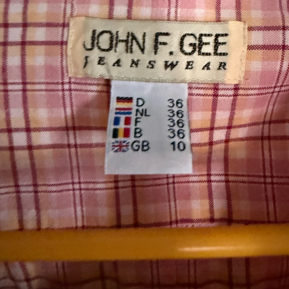 Pink Plaid Women's Button Down Shirt - Picture 5 of 6
